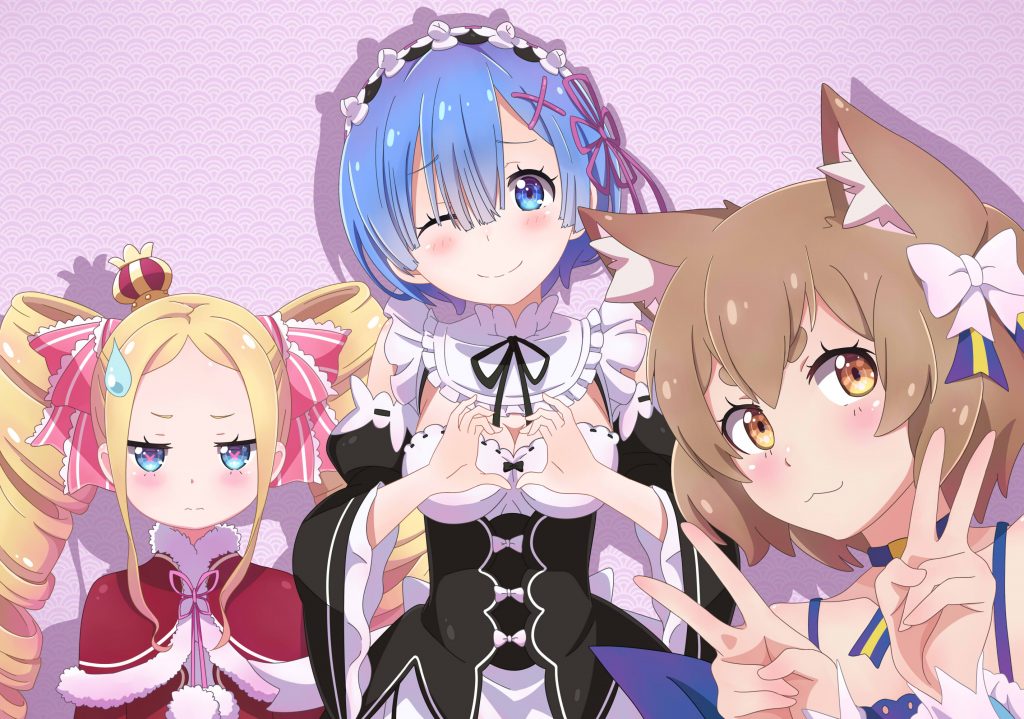 Felix, Rem, and Beatrice from Re:Zero
