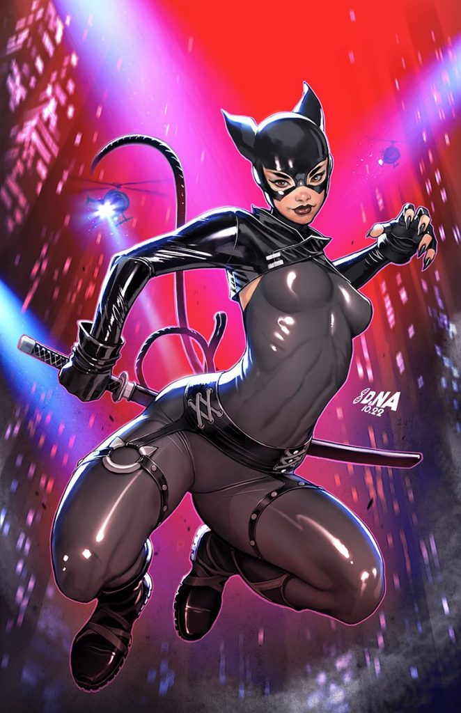Eiko Hasigawa as Catwoman variant cover for Catwoman #52 by David Nakaya
