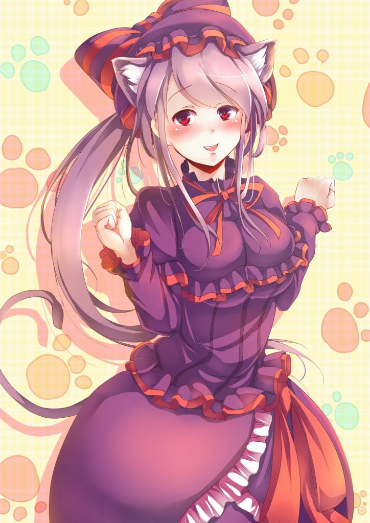 Shalltear Bloodfallen as a catgirl, Art by kanzakietc