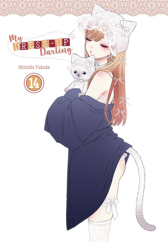 Marin Kitagawa as a catgirl. Insert art from volume 14 of Dress-Up Darling