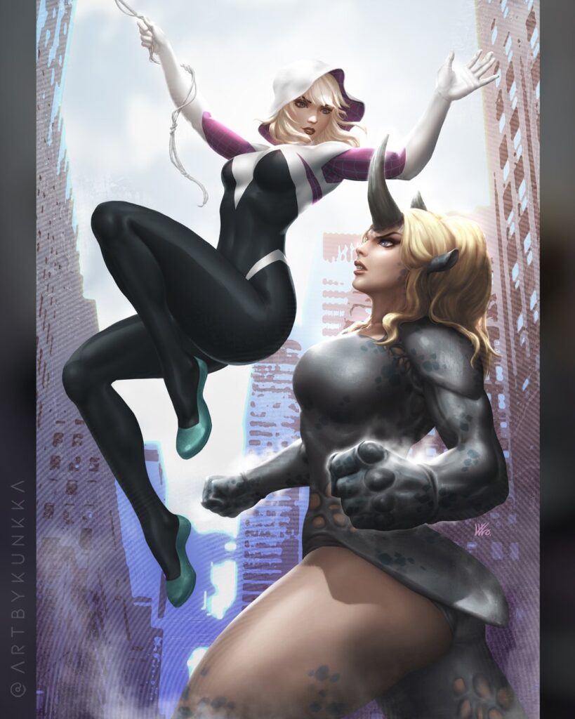 Variant Cover for Spider-Gwen: Shadow Clones #4 Art by Kendrick Lim