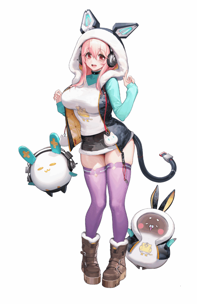 Super Sonico in her high-tech tiger parka from DAIBLOS CORE